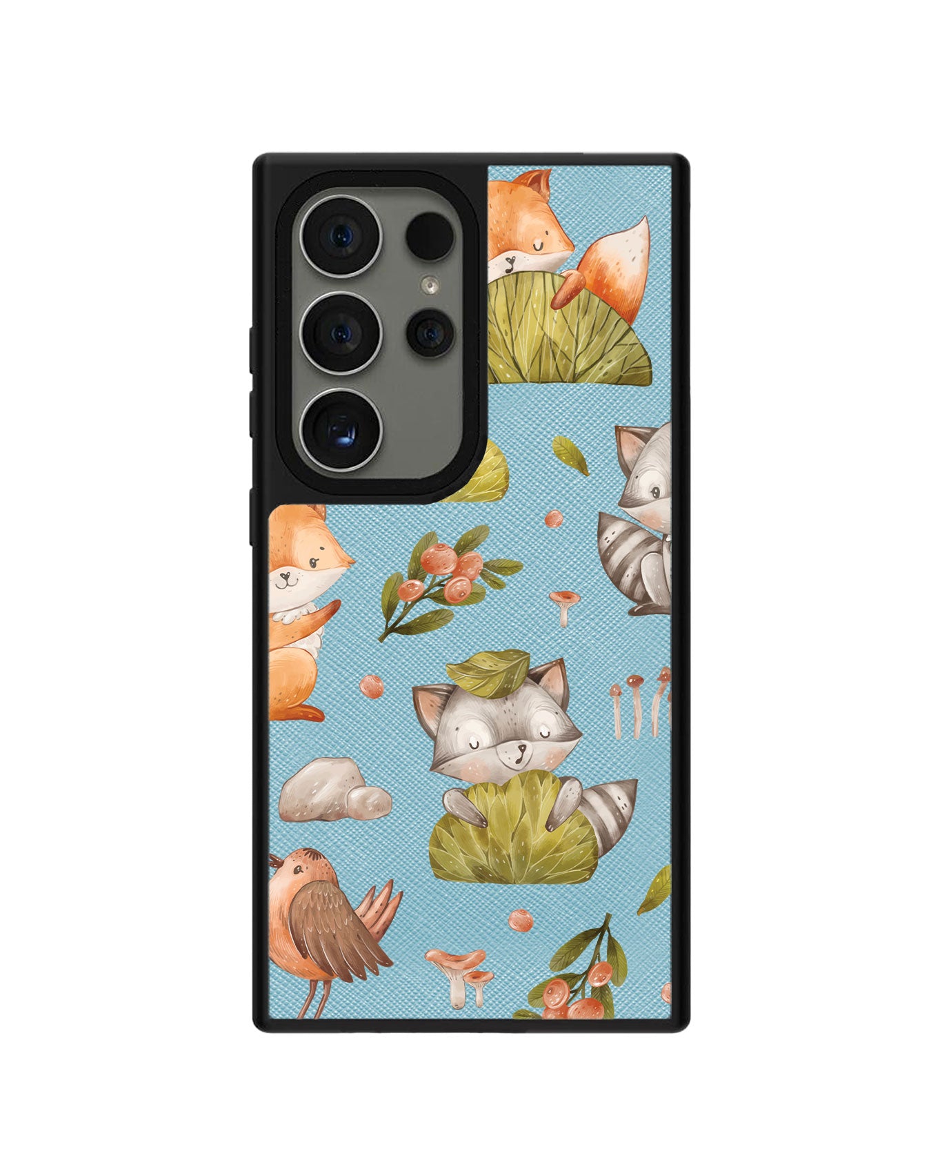 Android Leather Grip Case - Racoon and Friends