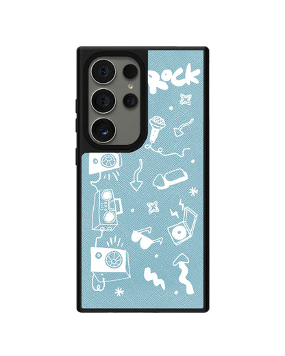 Android Leather Grip - Rock n Roll White