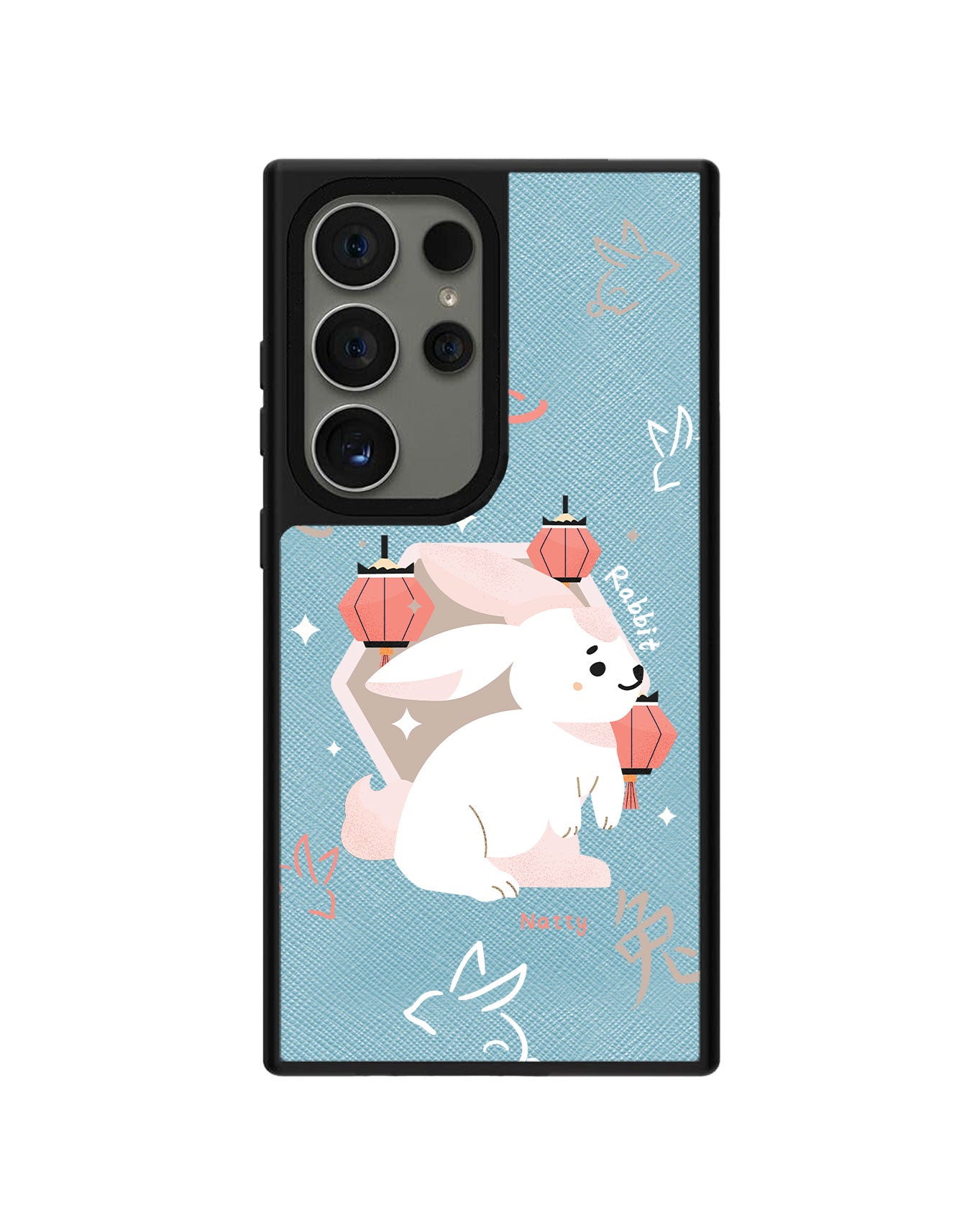 Android Leather Grip Case - Rabbit (Shio / Chinese Zodiac)