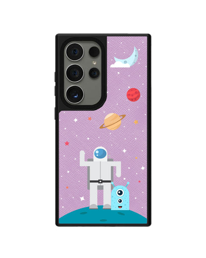 Android Leather Grip - Blue Alien