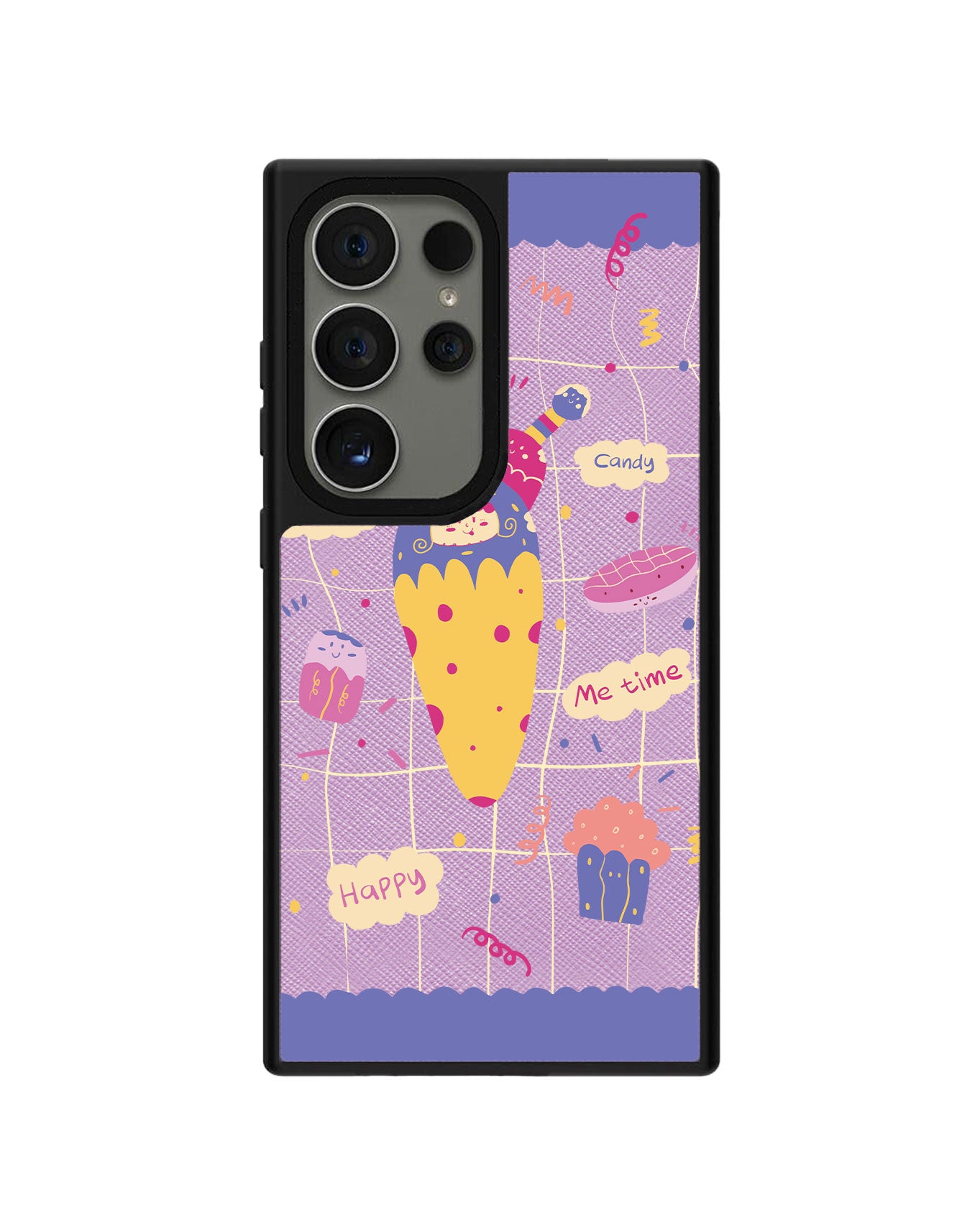 Android Leather Grip Case - Candy Doodle