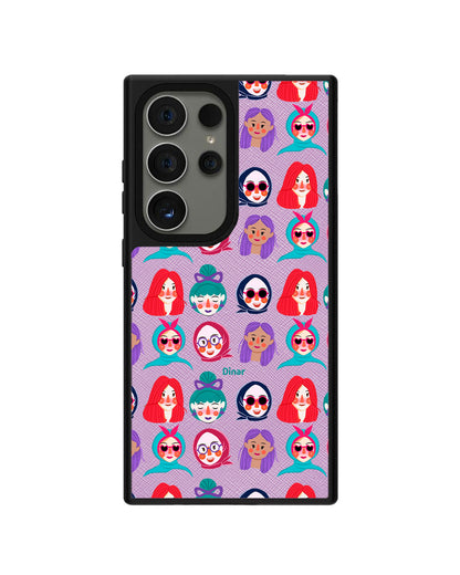 Android Leather Grip - Cute Sweety Faces