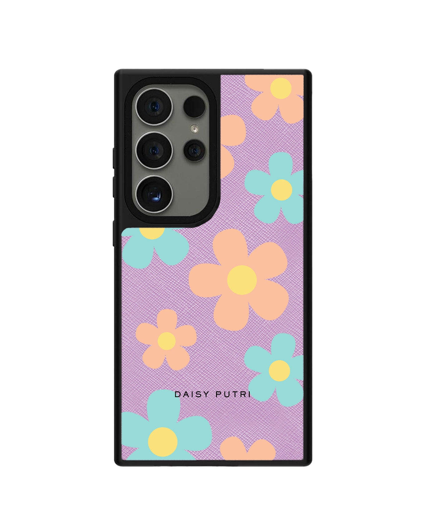 Android Leather Grip Case - Daisy Daze