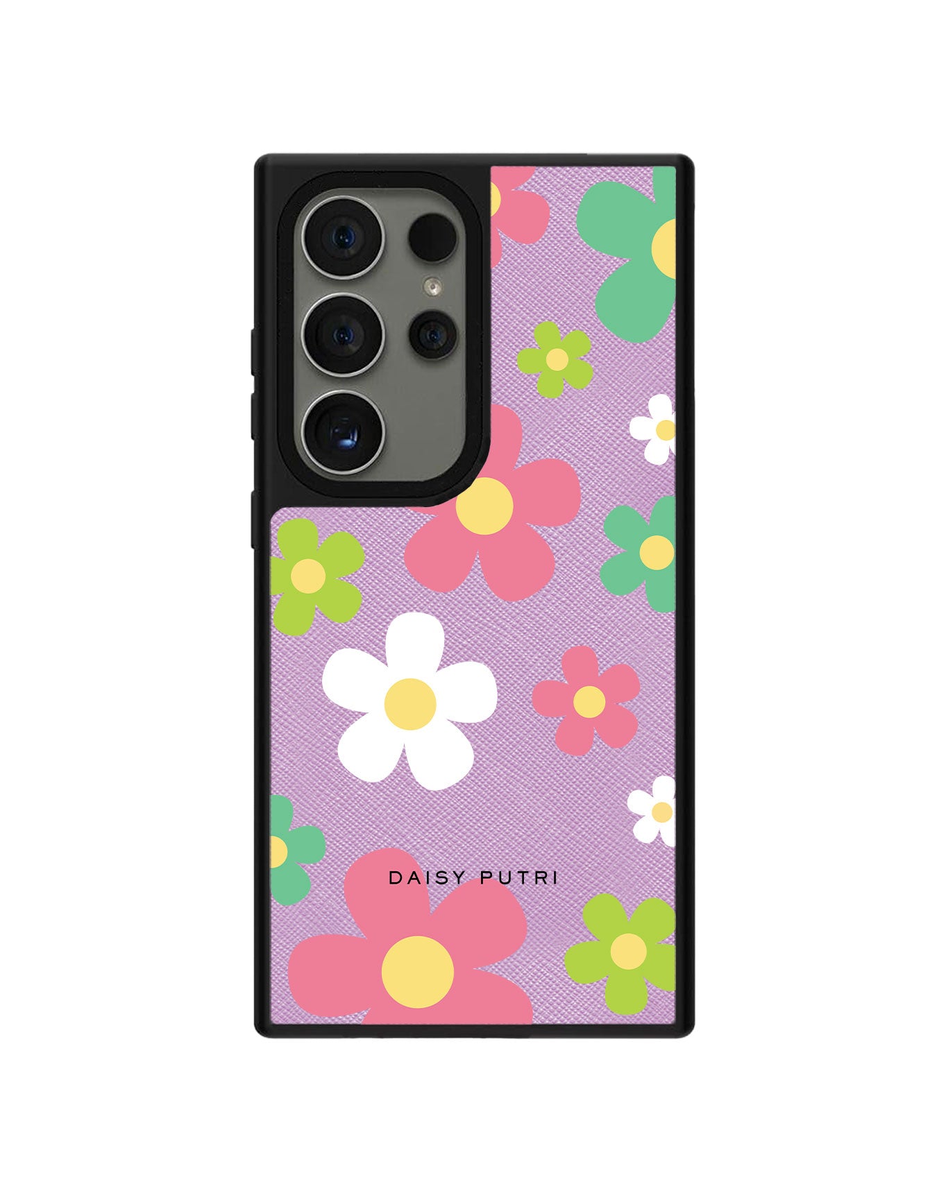 Android Leather Grip Case - Daisy Wild