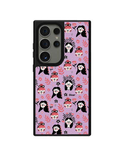 Android Leather Grip - Flowery Faces