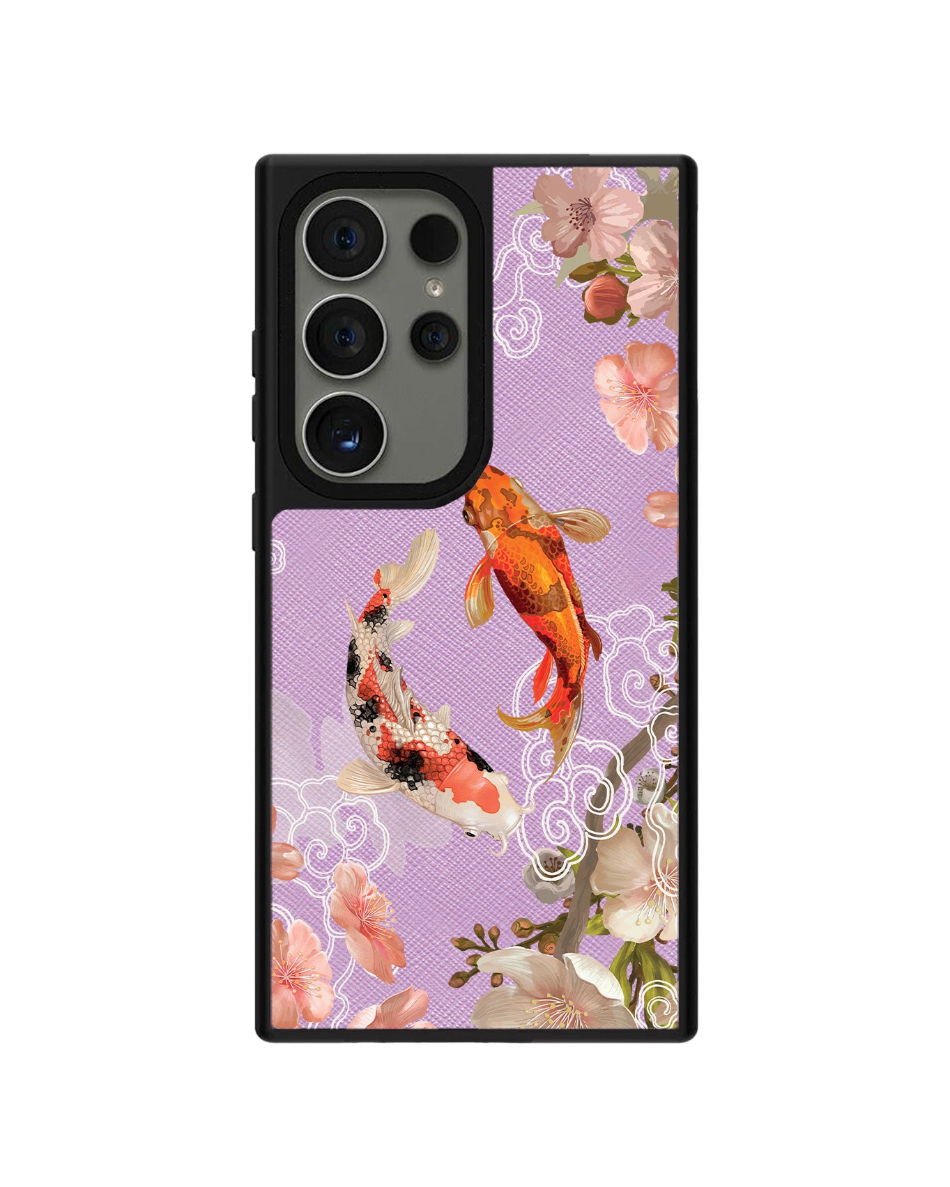 Android Leather Grip Case - Oil Painting Koi