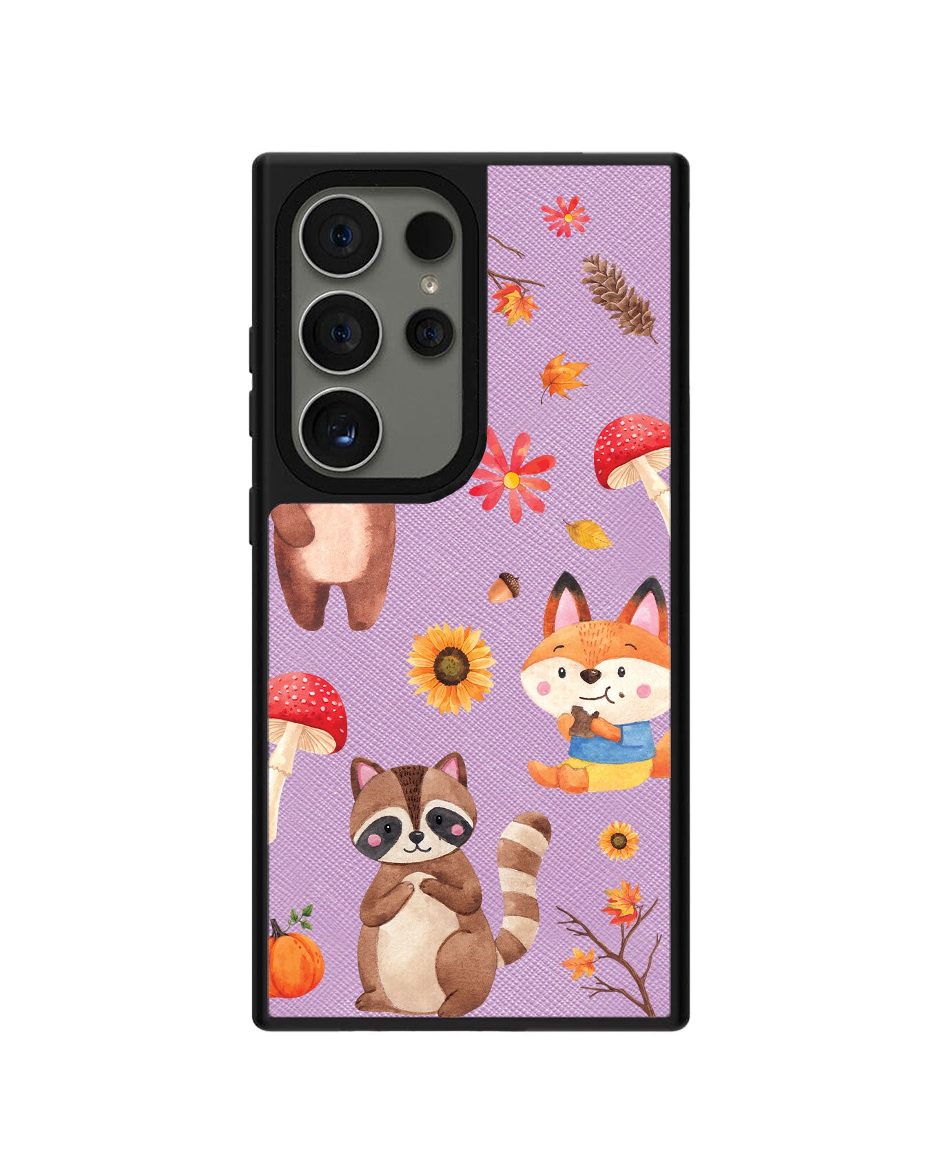 Android Leather Grip Case - Autumn Animals