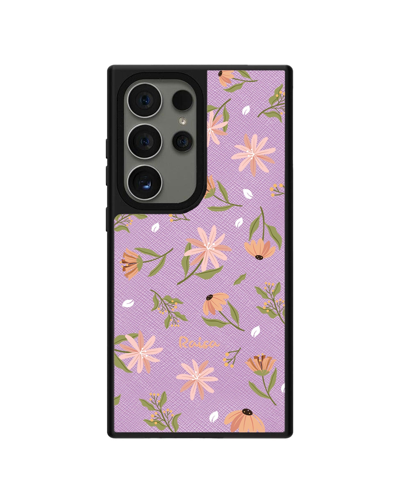 Android Leather Grip Case - Cosmos Flower