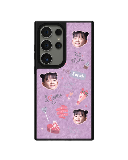 Android Leather Grip - Face Grid Lovely