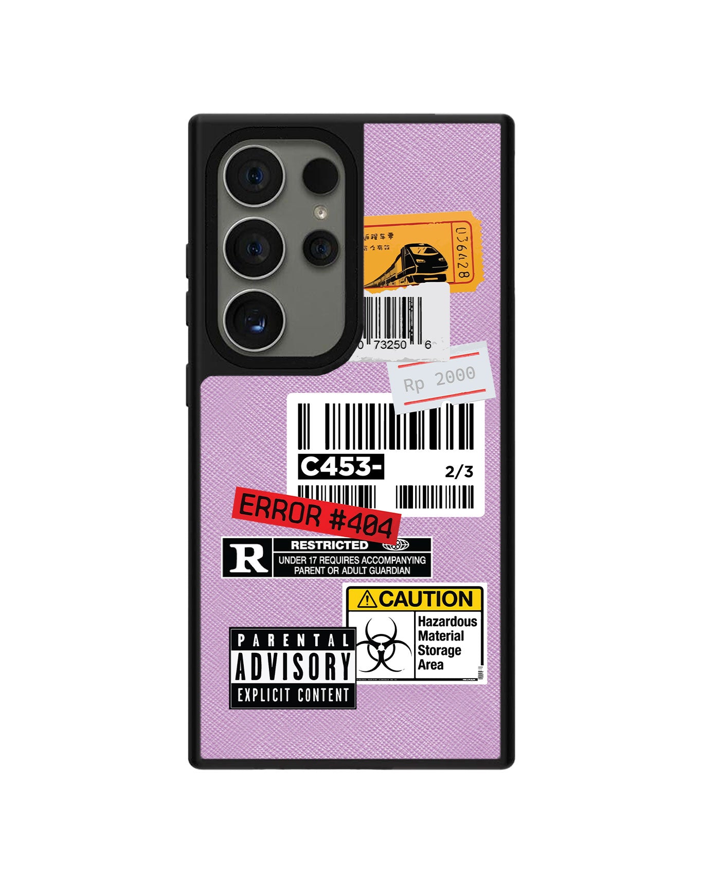 Android Leather Grip Case - Label Sticker Pack