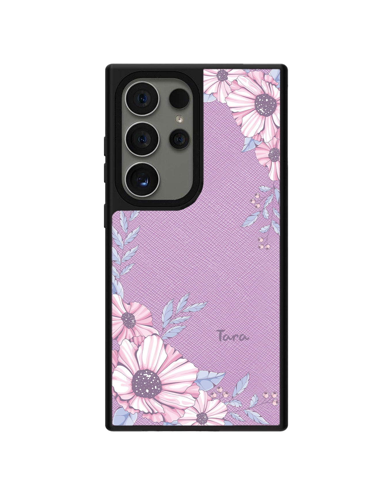 Android Leather Grip Case - Pink Blossom