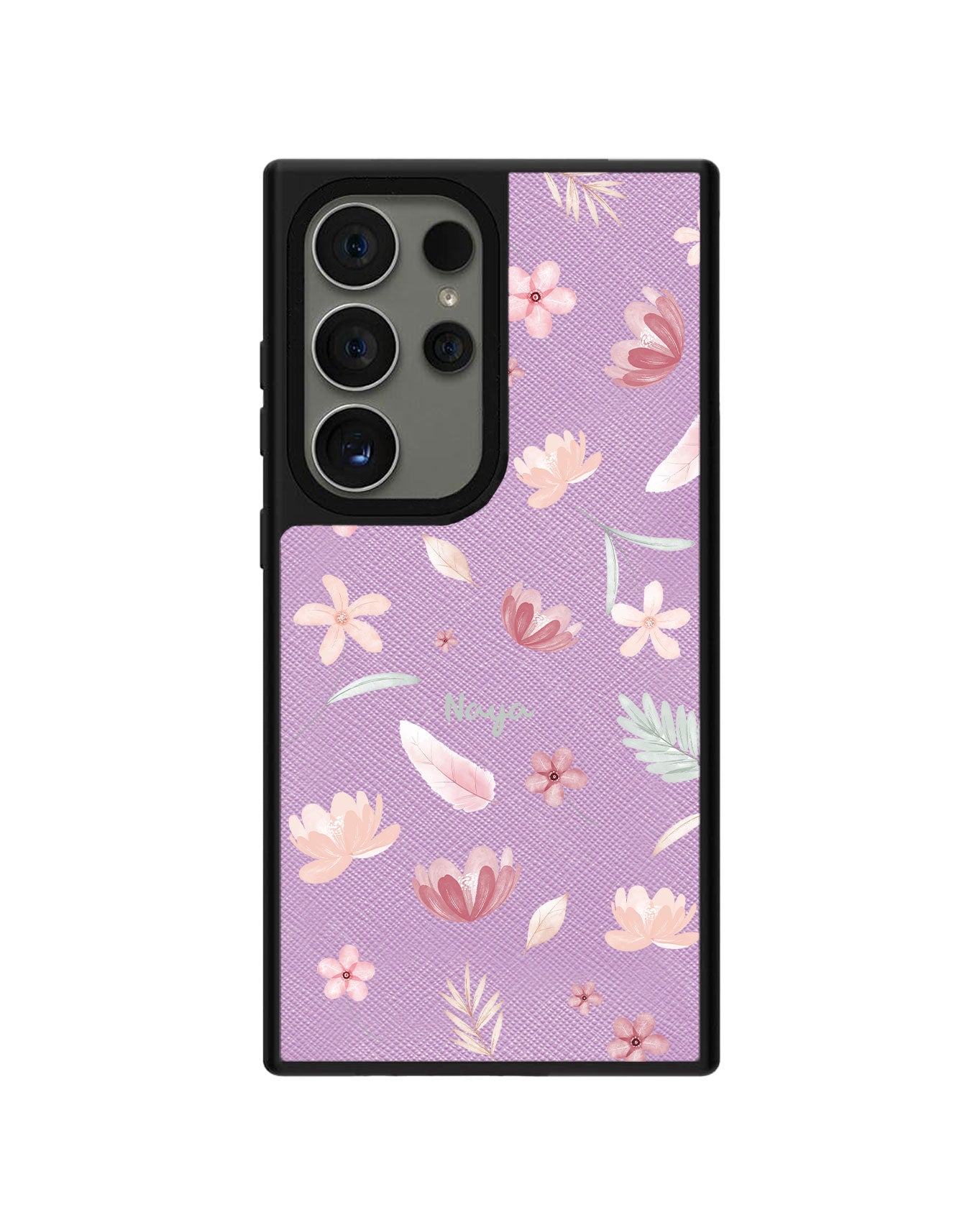 Android Leather Grip Case - Wild Flower