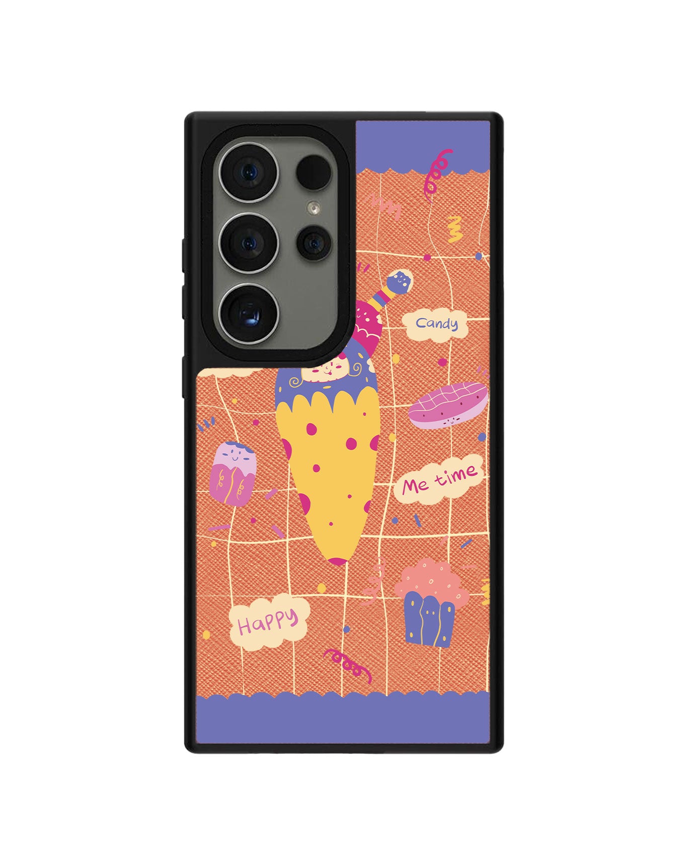 Android Leather Grip Case - Candy Doodle