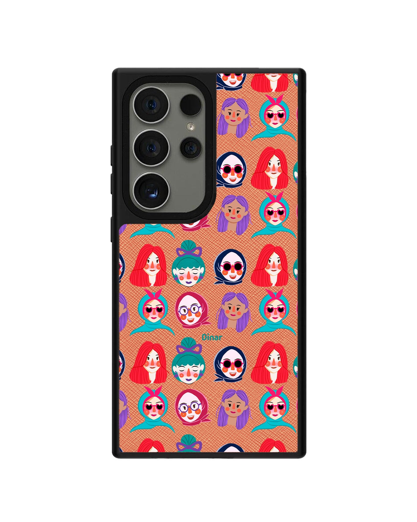 Android Leather Grip Case - Cute Sweety Faces