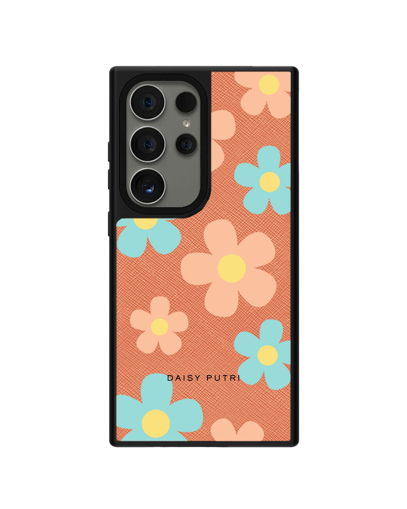 Android Leather Grip Case - Daisy Daze