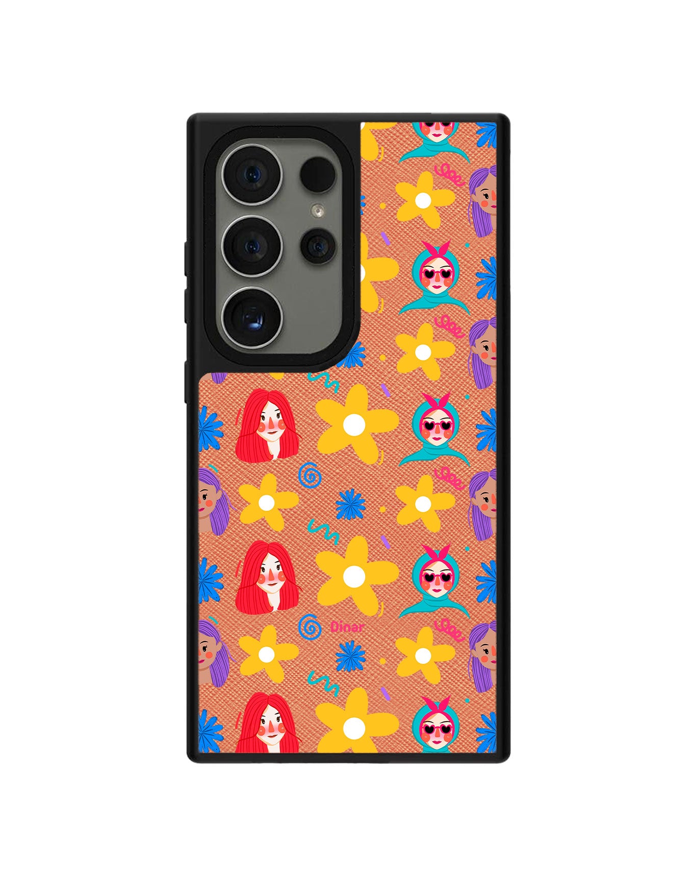 Android Leather Grip Case - Daisy Faces