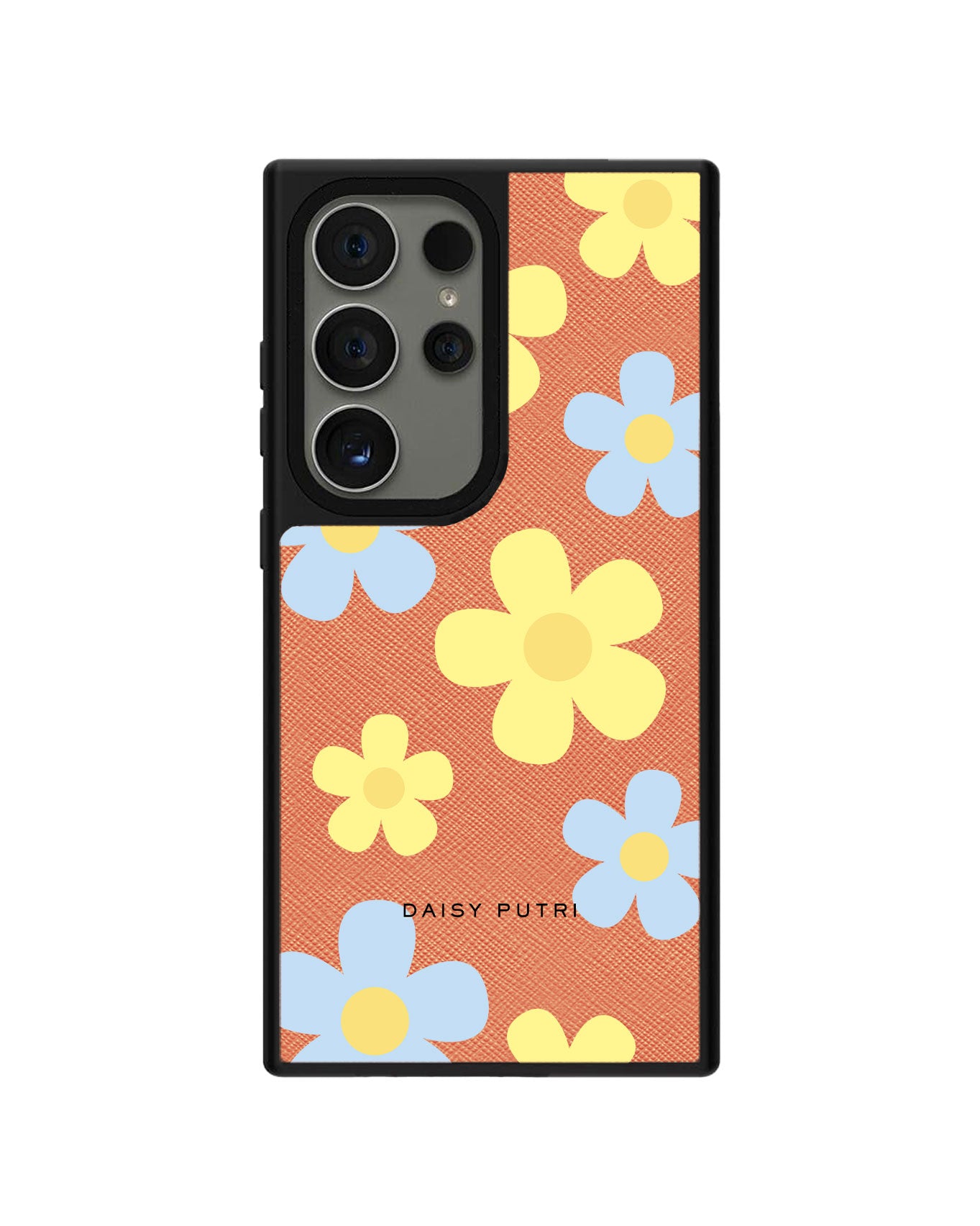 Android Leather Grip Case - Daisy Skies