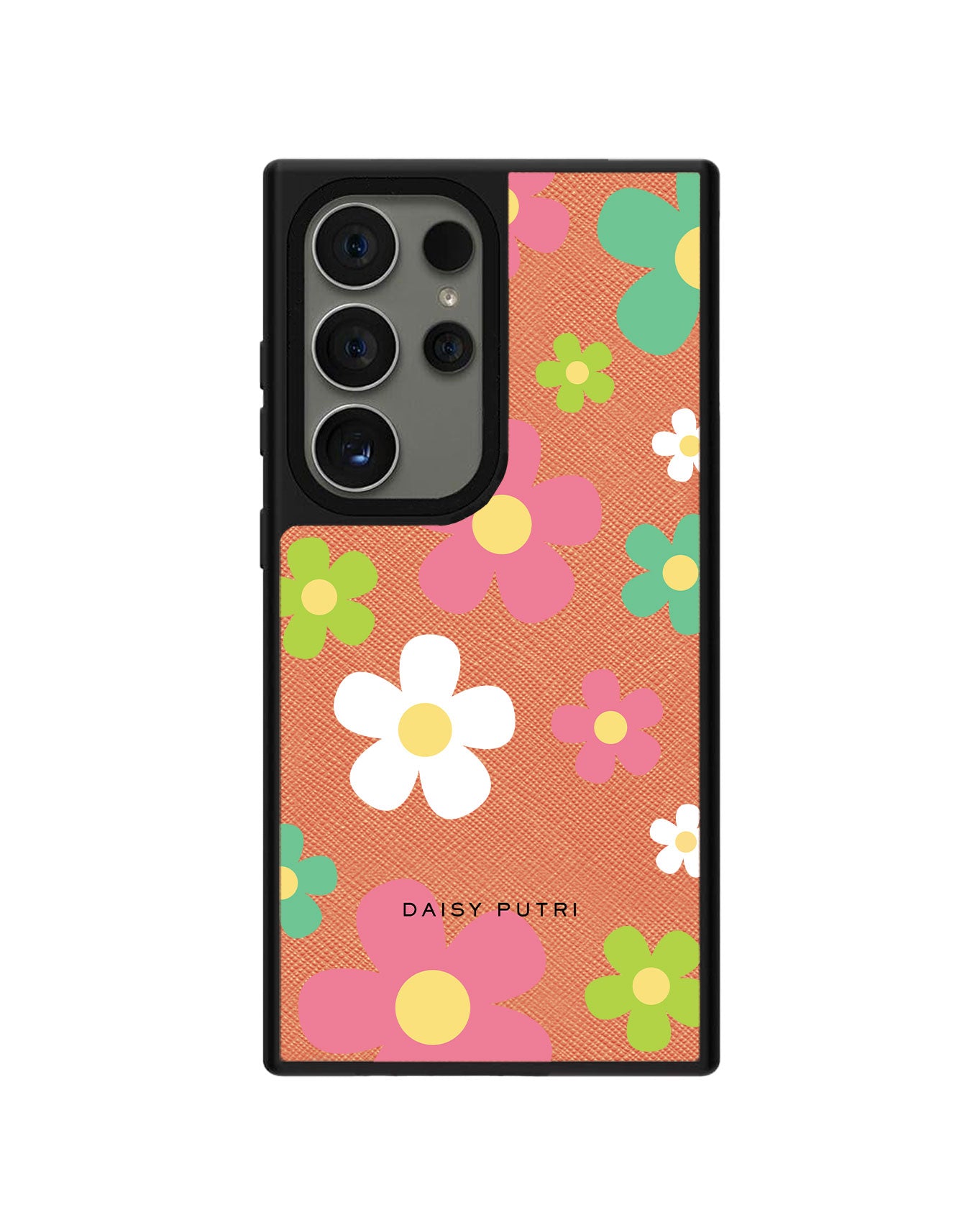 Android Leather Grip Case - Daisy Wild