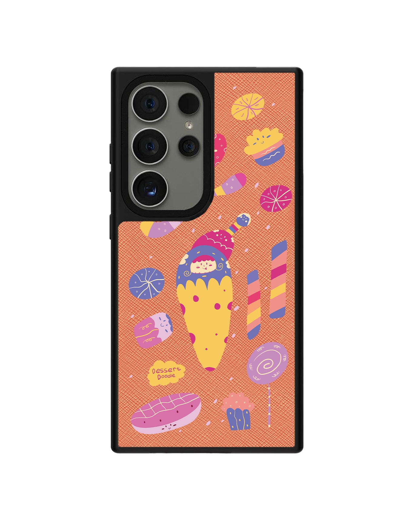 Android Leather Grip Case - Dessert Doodle