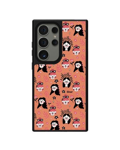 Android Leather Grip - Flowery Faces