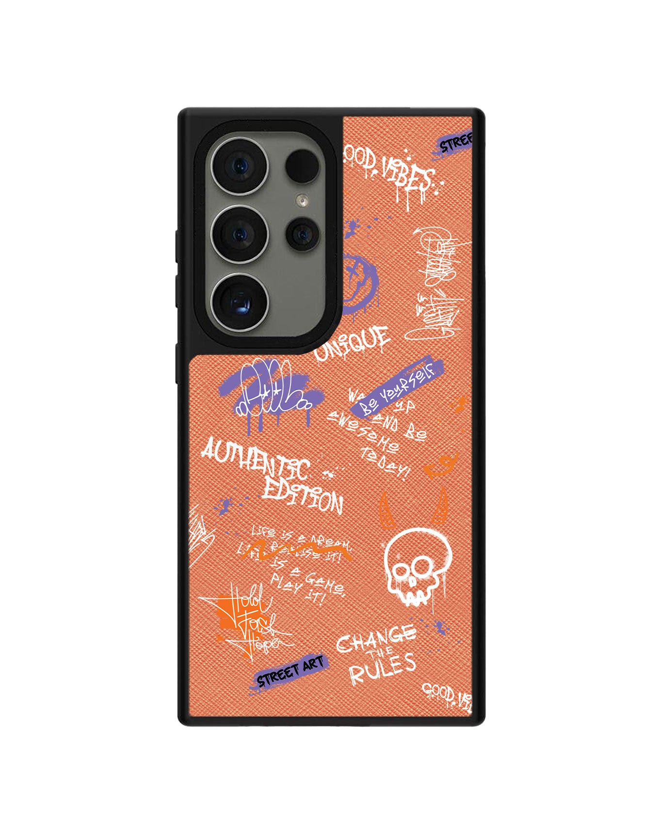 Android Leather Grip Case - Grafitti 1.0