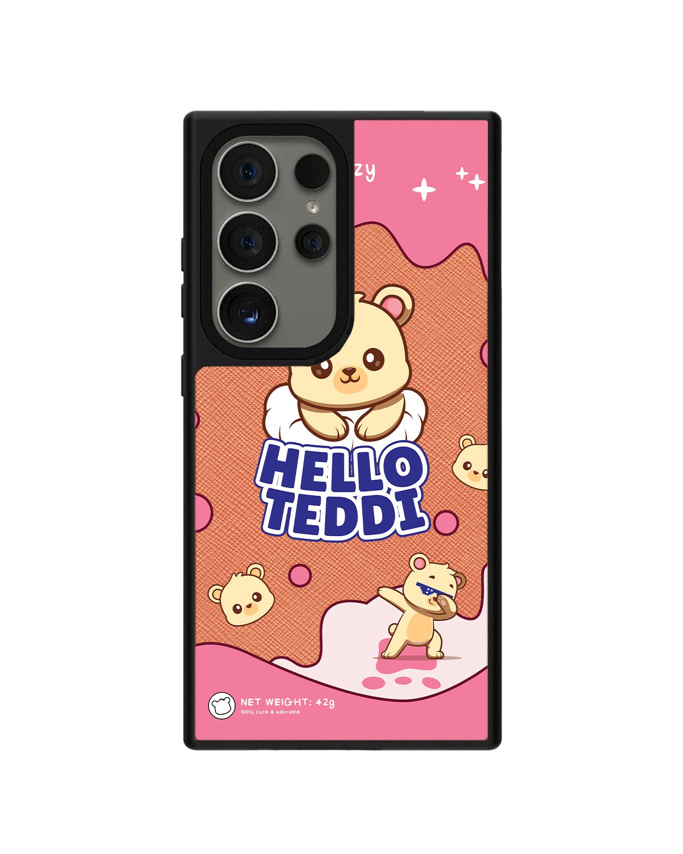 Android Leather Grip Case - Hello Teddy 2.0