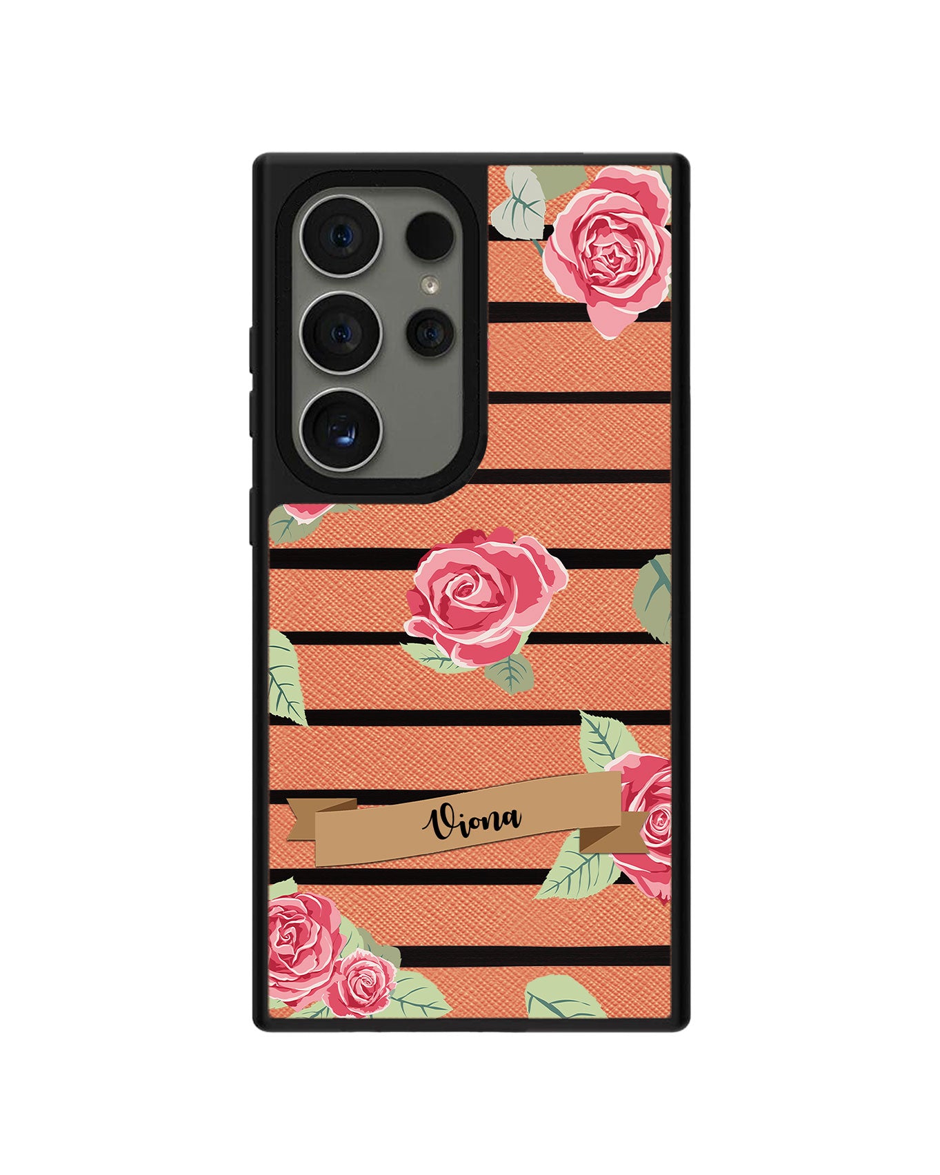 Android Leather Grip Case - Rose