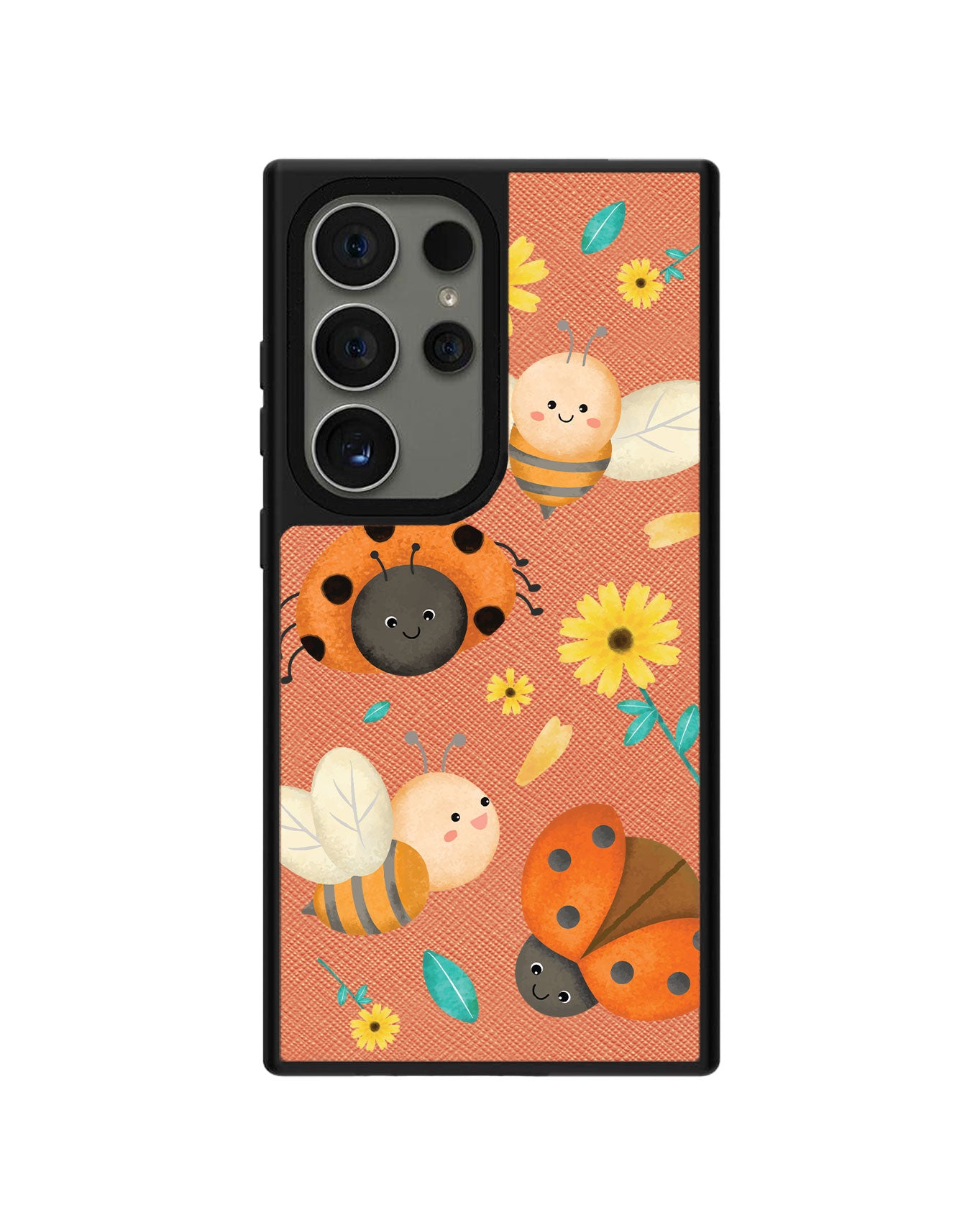 Android Leather Grip Case - Lady Bug & Bee