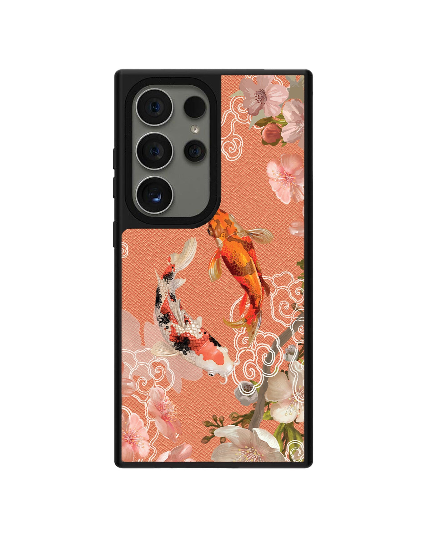 Android Leather Grip Case - Oil Painting Koi