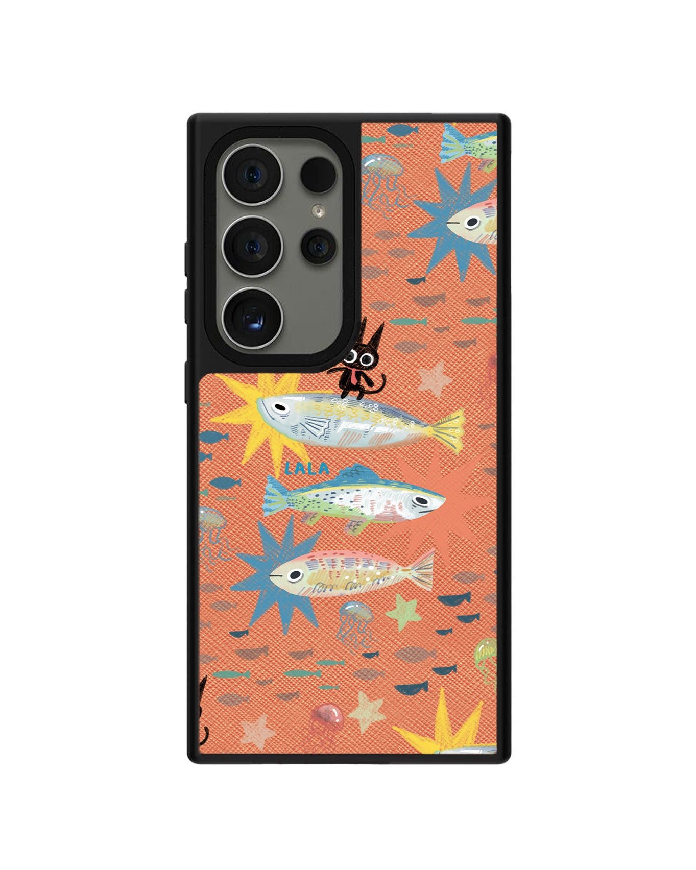 Android Leather Grip Case - The Fish Surfer