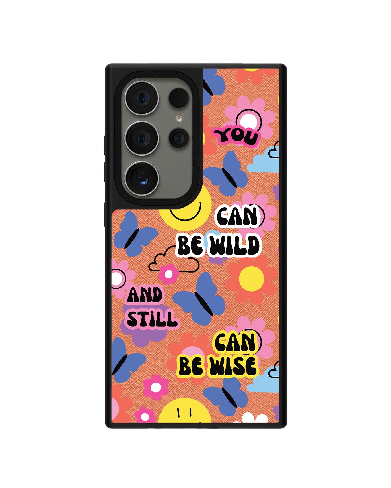 Android Leather Grip Case - You Can Be Wild & Wise