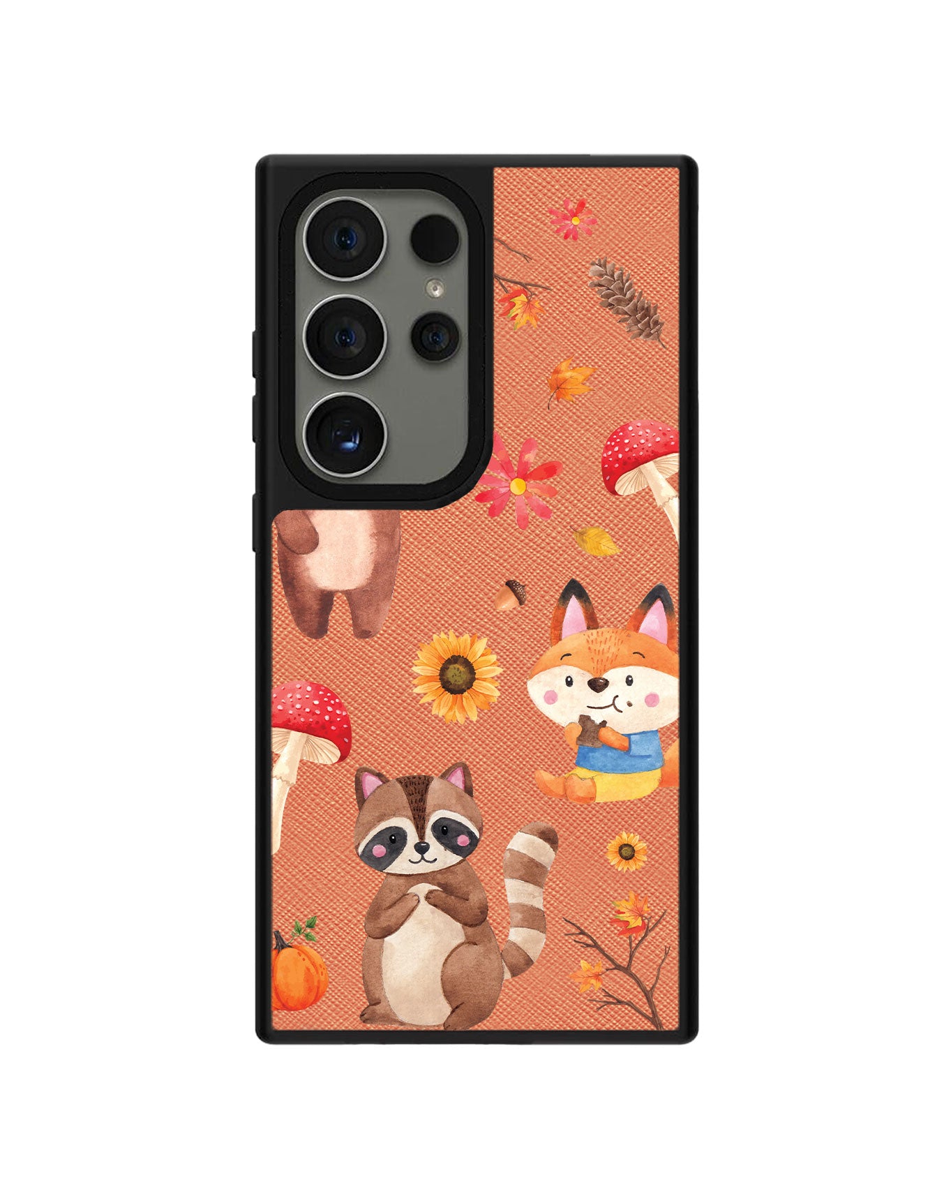 Android Leather Grip Case - Autumn Animals