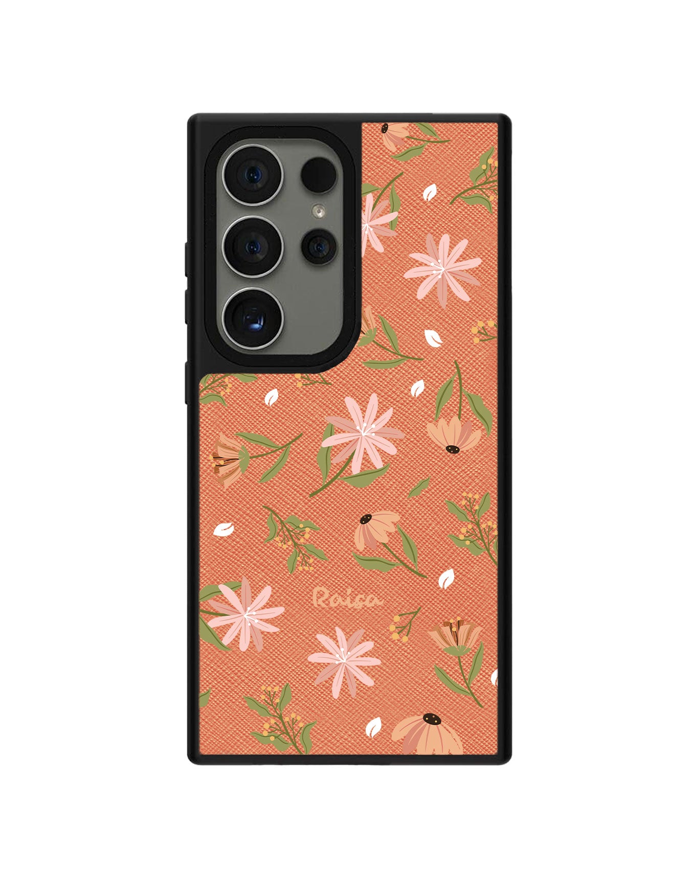 Android Leather Grip Case - Cosmos Flower