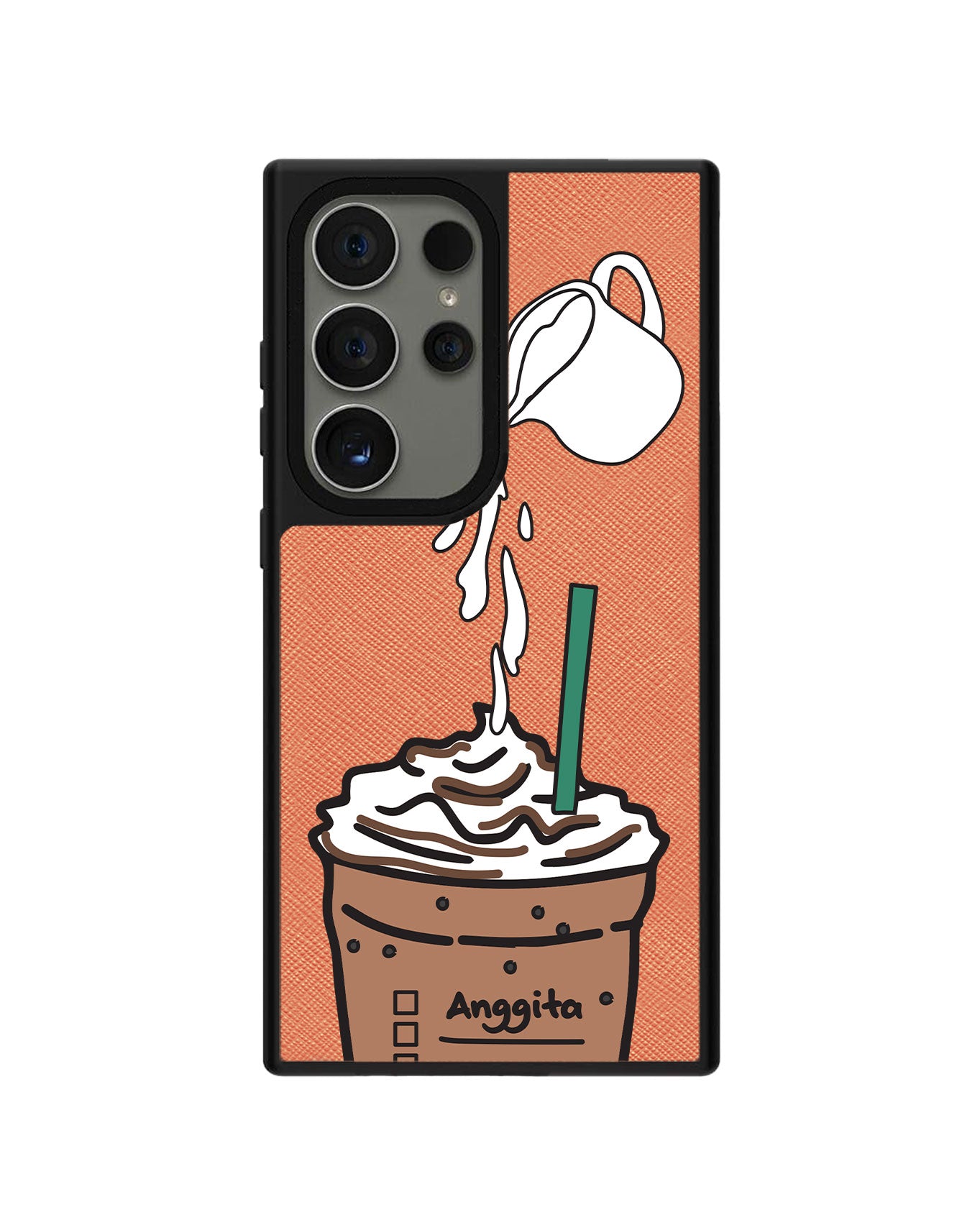 Android Leather Grip Case - Coffee Frappe