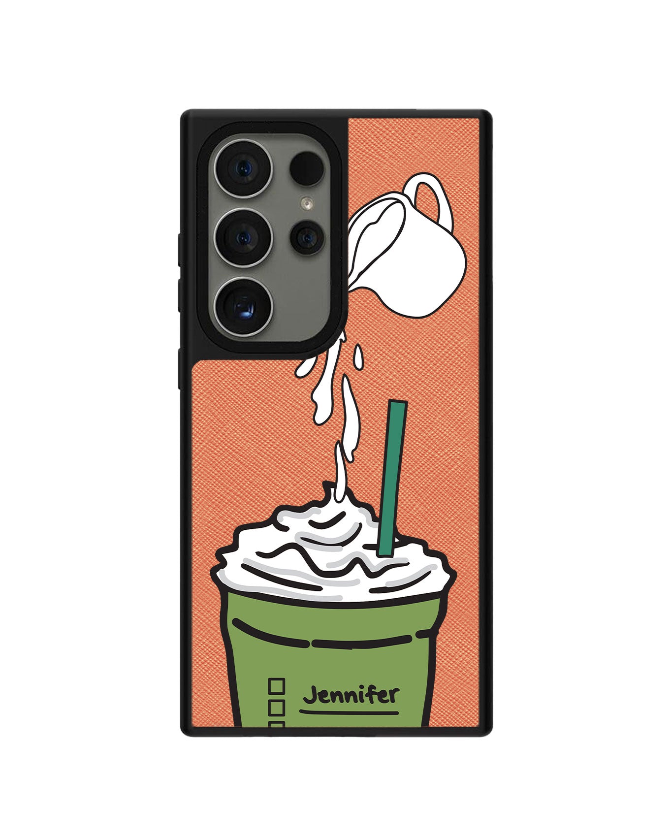 Android Leather Grip Case - Greentea Matcha Frappe