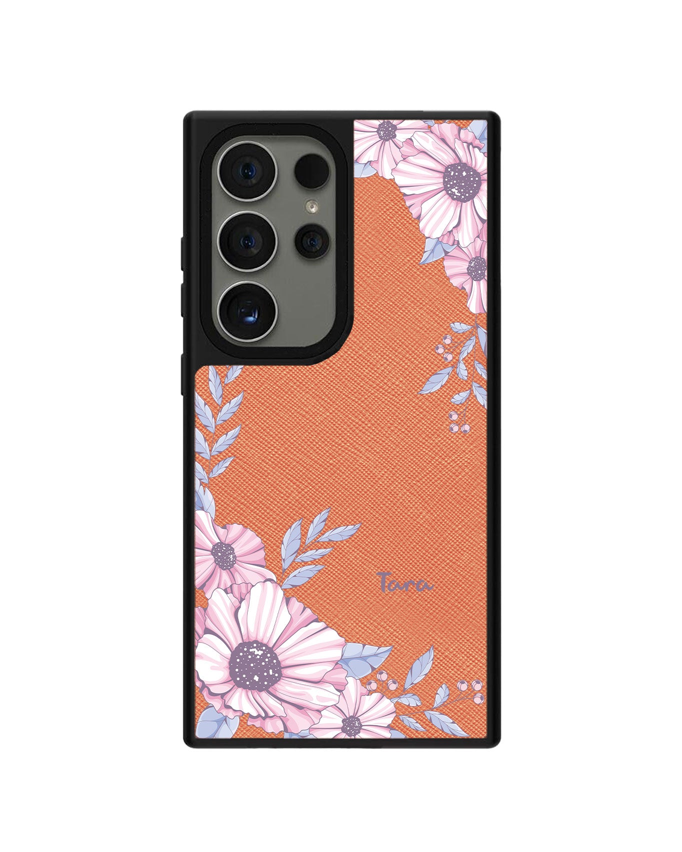 Android Leather Grip Case - Pink Blossom