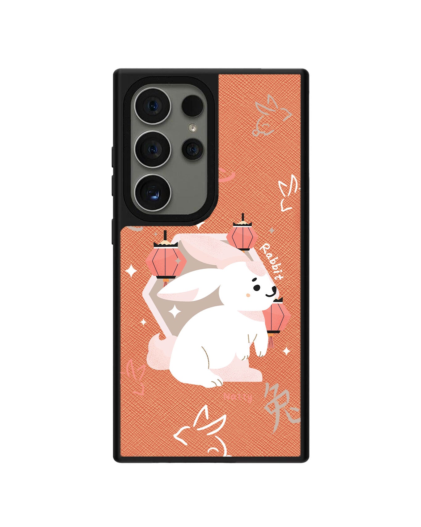 Android Leather Grip Case - Rabbit (Shio / Chinese Zodiac)