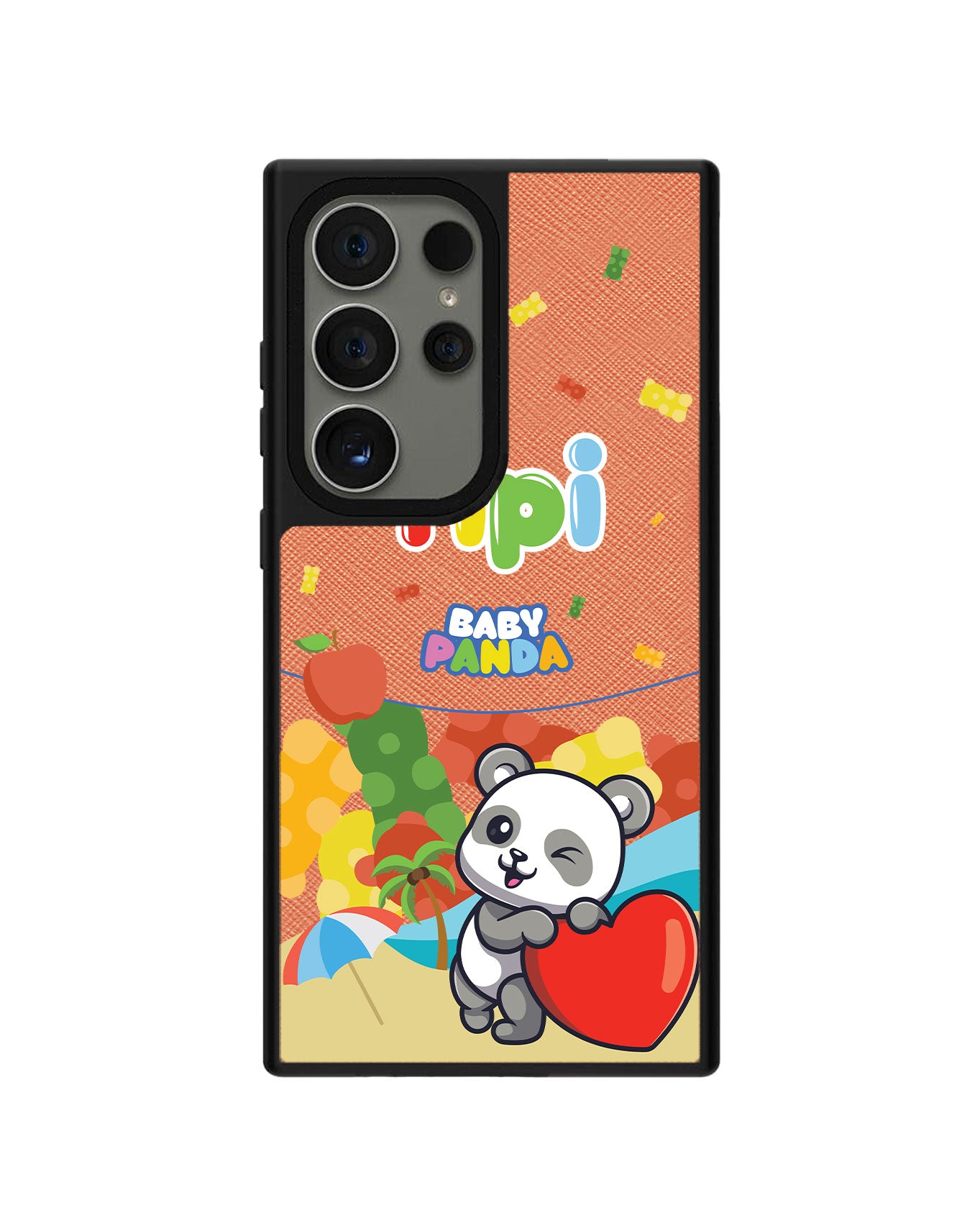 Android Leather Grip Case - Yipi Baby Panda