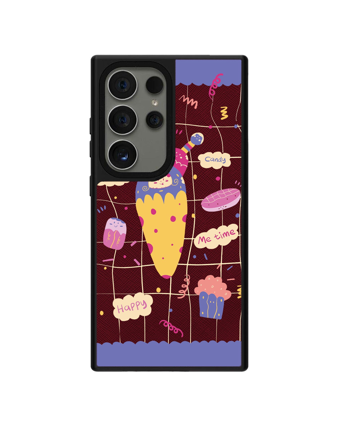 Android Leather Grip Case - Candy Doodle