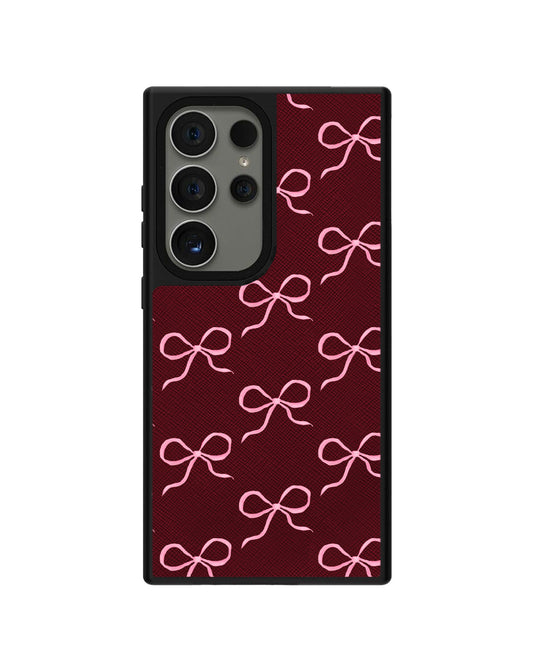 Android Leather Grip - Coquette Pink Bow