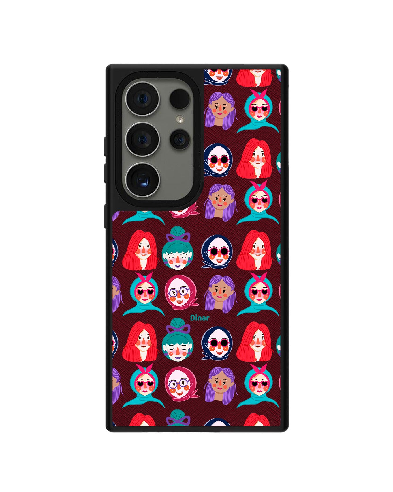 Android Leather Grip Case - Cute Sweety Faces