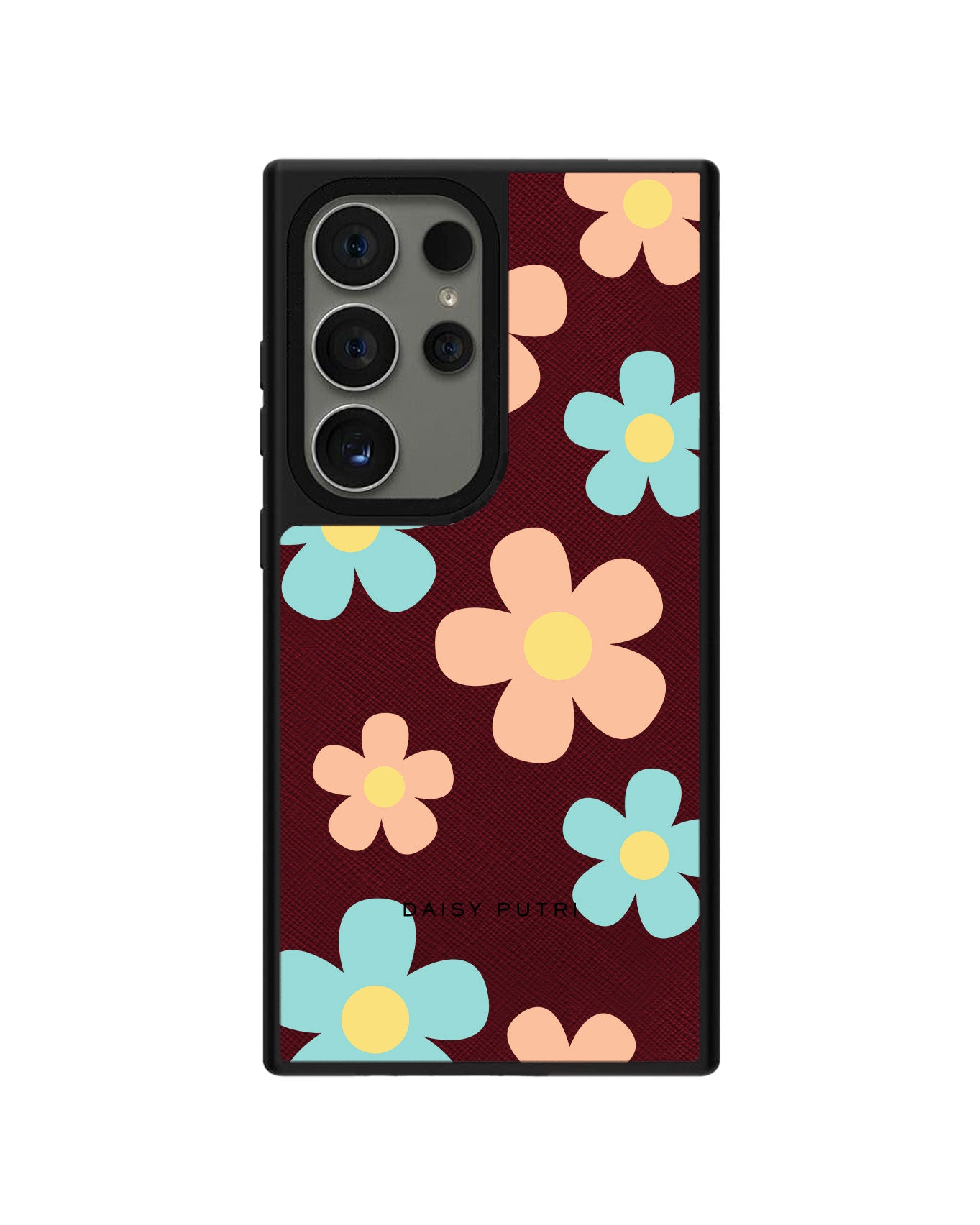 Android Leather Grip Case - Daisy Daze