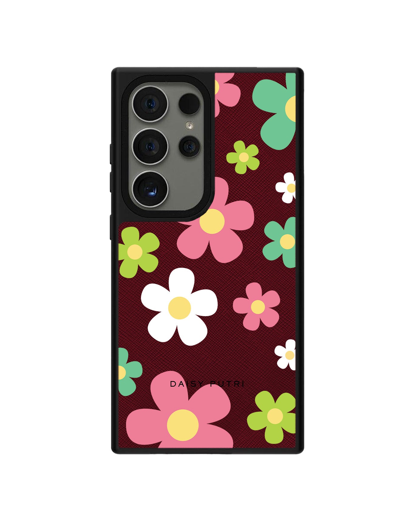 Android Leather Grip Case - Daisy Wild