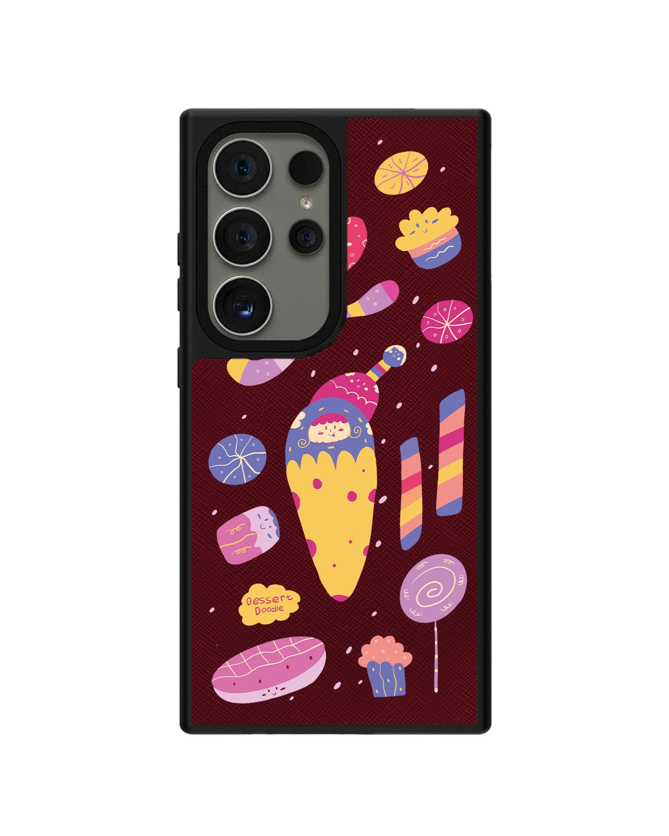 Android Leather Grip Case - Dessert Doodle