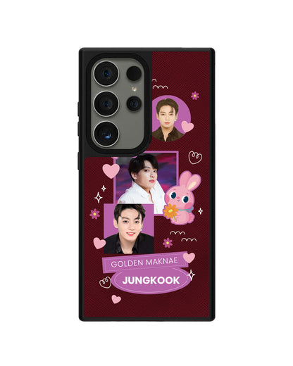 Android Leather Grip - Face Grid Bunny