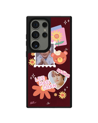 Android Leather Grip - Face Grid Sunflower