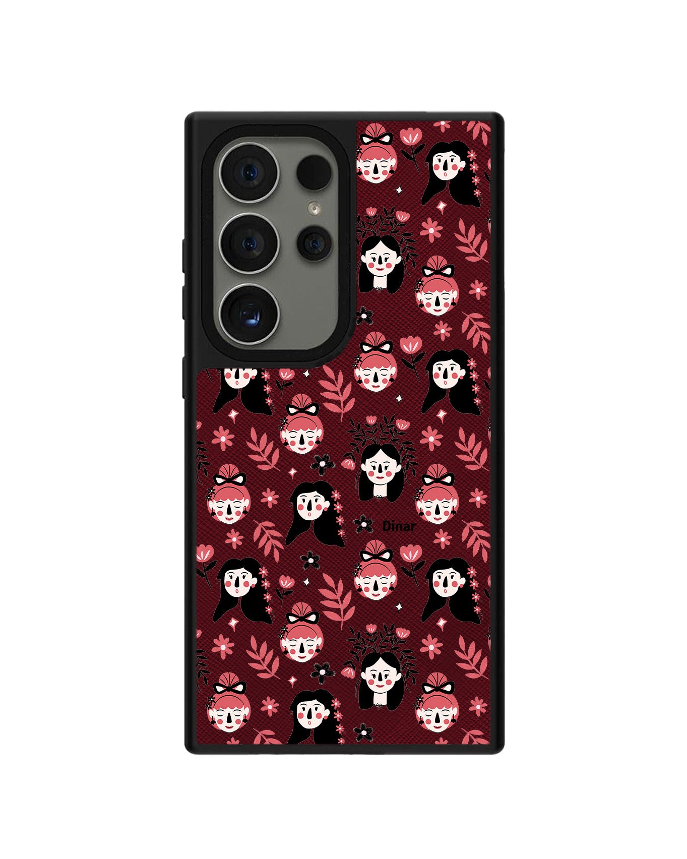 Android Leather Grip Case - Flowery Faces