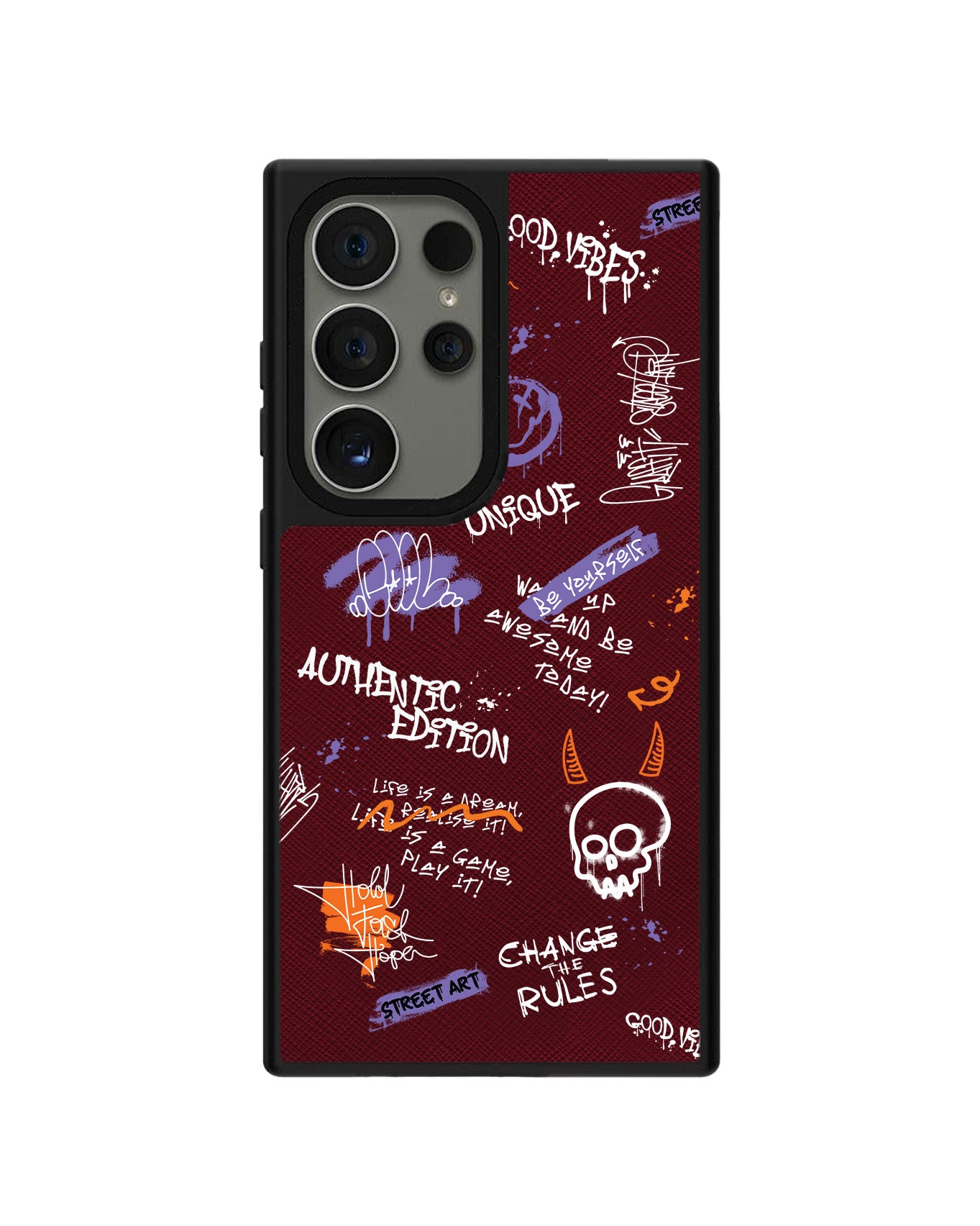 Android Leather Grip Case - Grafitti 1.0