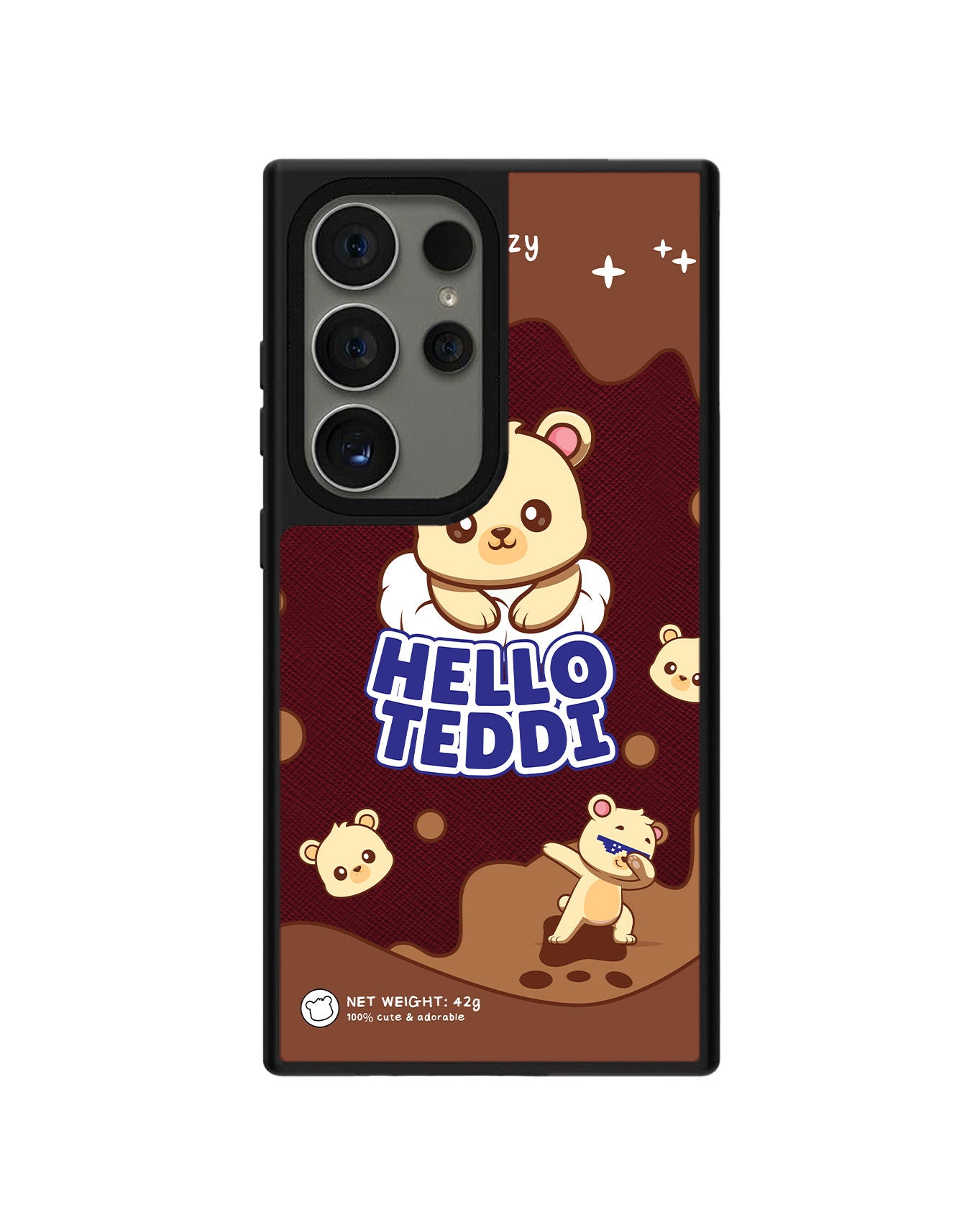 Android Leather Grip Case - Hello Teddy 1.0