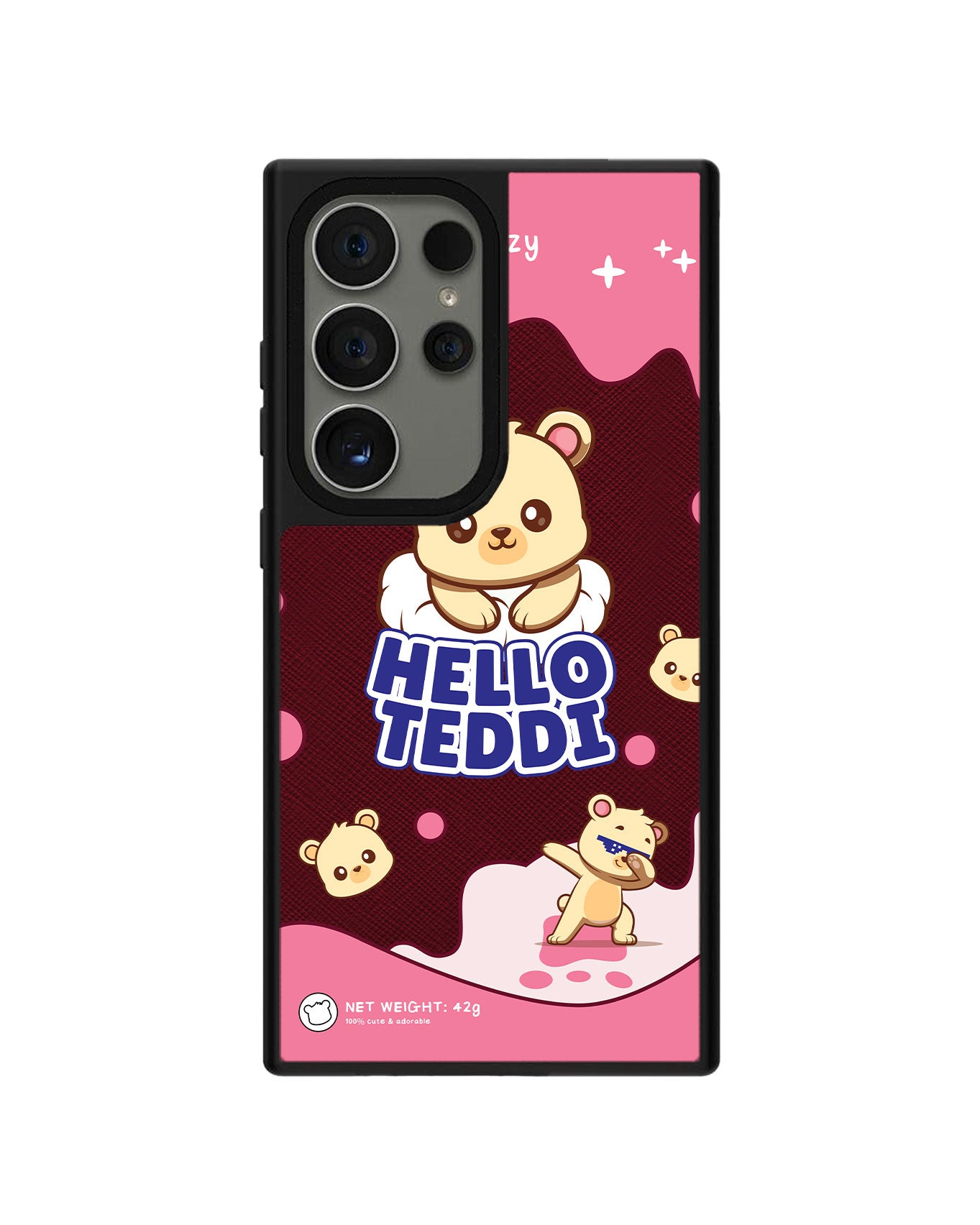 Android Leather Grip Case - Hello Teddy 2.0